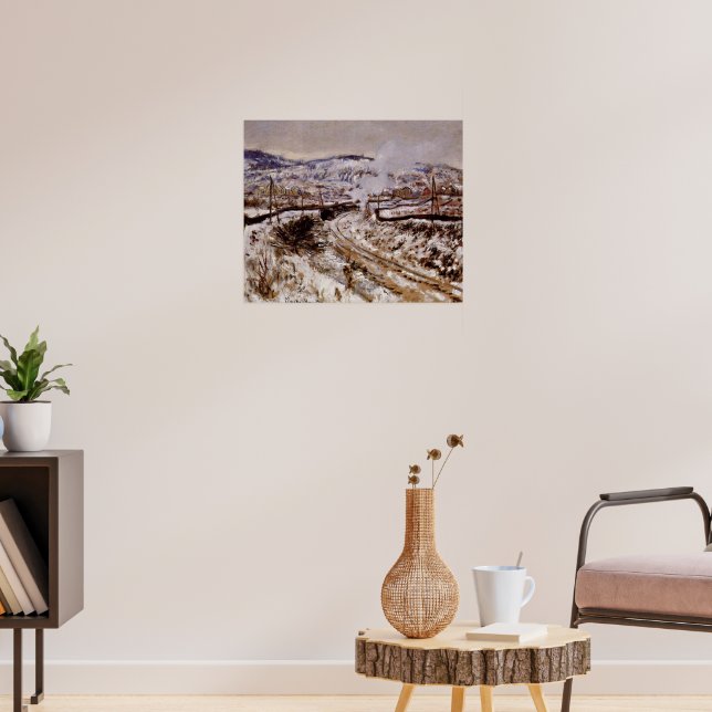 Poster Monet - Train dans la neige à Argenteuil, (Salon 3)
