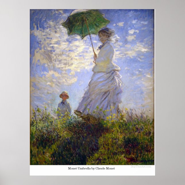 Poster Monet Umbrella par Claude Monet (Devant)