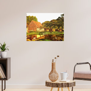 Poster Monet - Une ferme en Normandie