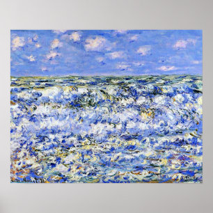 Poster Monet - Vagues se brisant, célèbre œuvre d'art