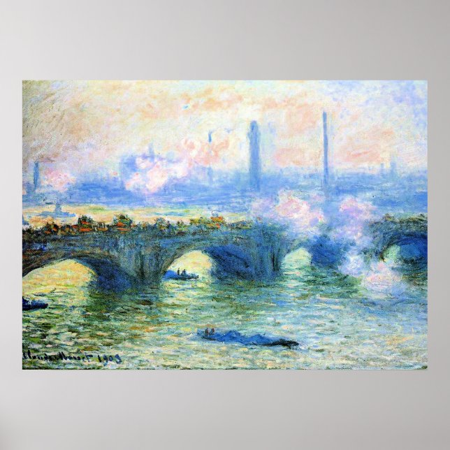 Poster Monet - Waterloo Bridge, London, (Devant)