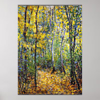 Monet - Wood Lane, zone vintage boisée de beaux-ar
