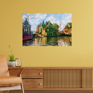 Poster Monet - Zaandam, peinture de canal