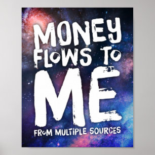 Poster Money Flows to Me Law of Attraction Wealth