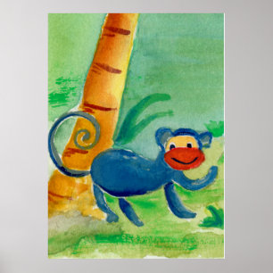Poster Monkey Safari Friend