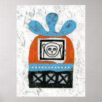 Monkey voit tous les objets muraux de l'affiche