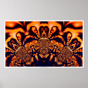 Poster Monks Pondering Sacred Geometry -Surreal Fractal