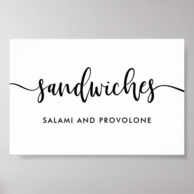 Poster Monochrome Moderne Typographie Sandwichs Symbole a (Devant)