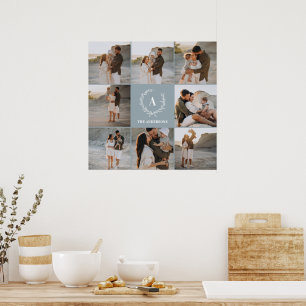 Poster Monogramme de la famille monogramme de la couronne