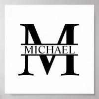 Monogramme et nom personnalisés
