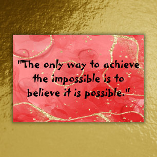 Poster Monogramme inspirant : Noir sur rouge  