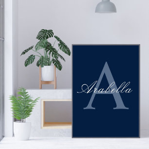 Poster Monogramme personnalisé Nom