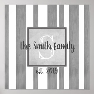 Poster monogramme personnalisé pour personnaliser dans le