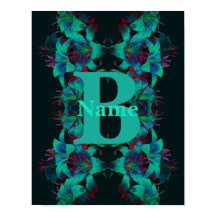Monogramme Votre Art Lily Personnalisé Initiale