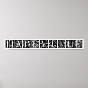 Poster Monogrammes floraux vintages