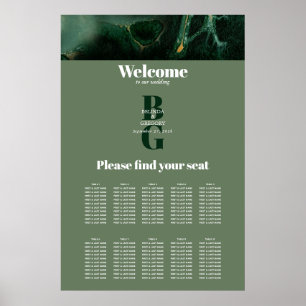 Poster Monographie Mariage en marbre vert moderne