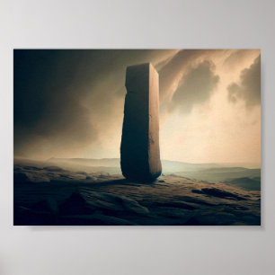 Poster Monolithe sur Desert Planet