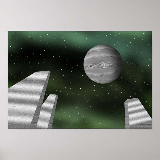 Poster Monolithes et planètes géantes. (Devant)
