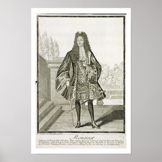 Poster Monsieur Philippe Duc d'Orleans de France (Devant)