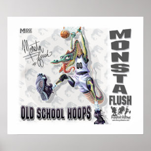 Poster Monsta Flush Dinosaur Basket