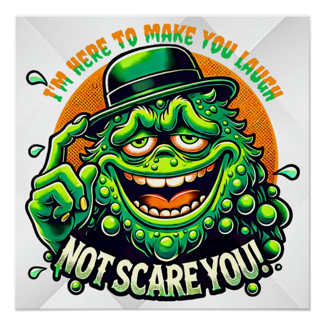 Poster Monster avec un message (Devant)