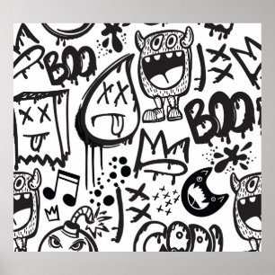 Poster Monster Boys : Motif à main