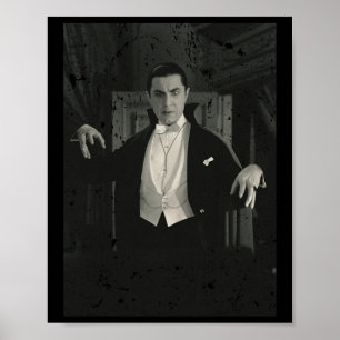 Poster Monster de film d'horreur Halloween comte Dracula 