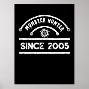Poster Monster Hunter Sigil Typographie détenue