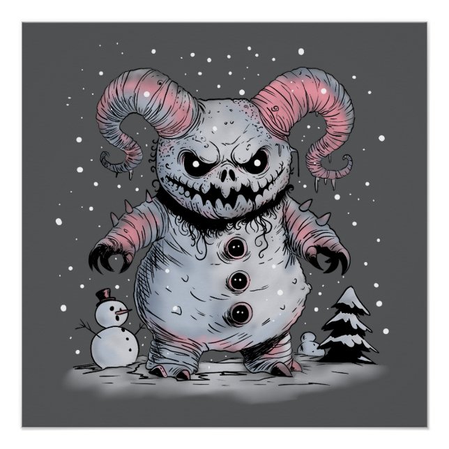 Poster Monster Snowman (Devant)