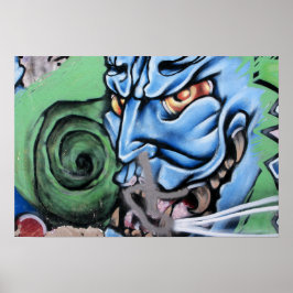 Poster Monster Street Art de Las Palmas