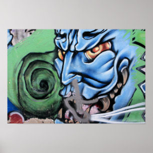 Poster Monster Street Art de Las Palmas