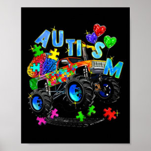 Poster Monster Truck Puzzles Jote Kids Sensibilisation su