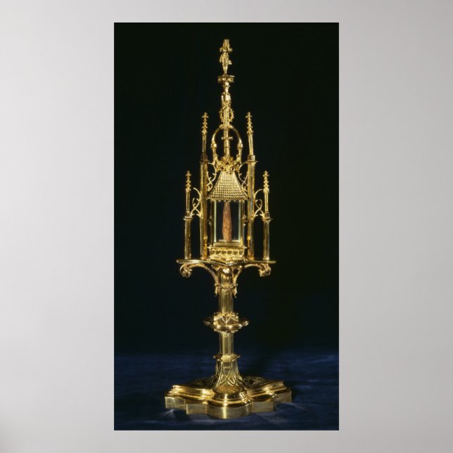Poster Monstrance Reliquaire avec morceau de croix (Devant)