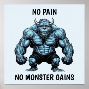 Poster Monstre à cornes