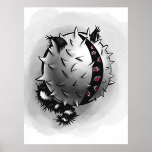 Poster Monstre Imaginaire sombre de l'art horreur