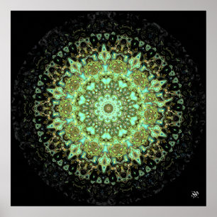 Poster Monstres mandala
