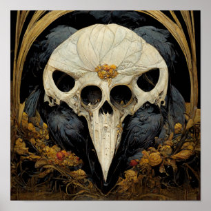 Poster Monstrous Corbeau Horreur Goth Gothique