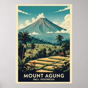 Poster Mont Agung Bali Indonésie V02