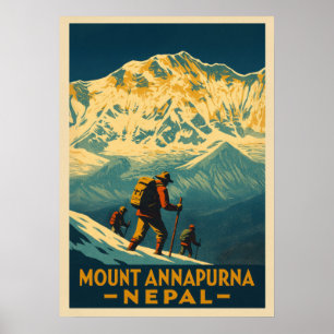 Poster Mont Annapurna Népal V01
