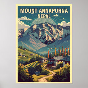 Poster Mont Annapurna Népal V06
