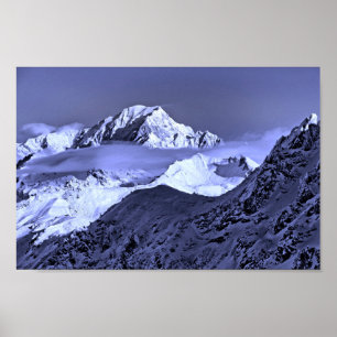 Poster Mont Blanc Les Arcs Alpes françaises France