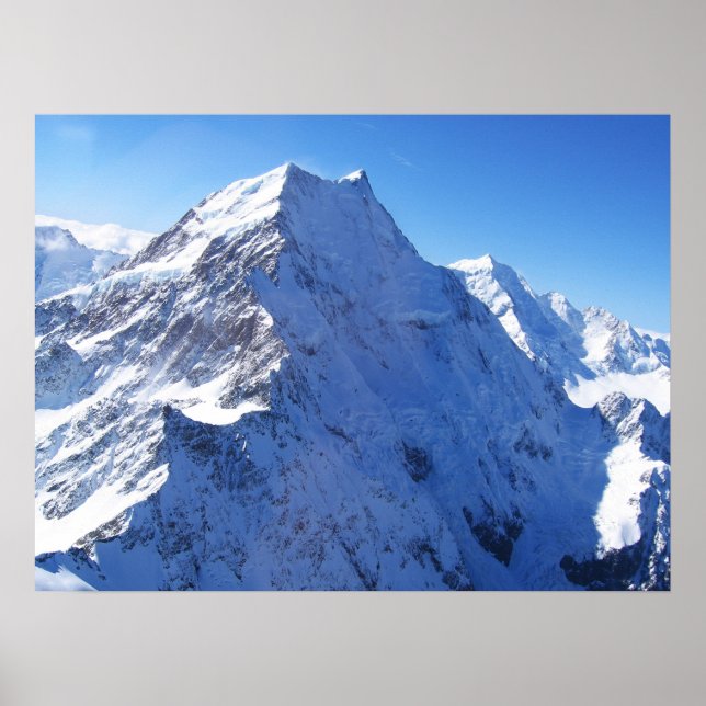 Poster Mont Cook (Aoraki) Peak, Nouvelle-Zélande (Devant)