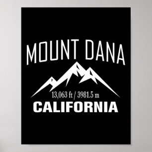 Poster Mont Dana California Escalade Club de sommet Extér