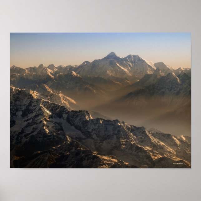 Poster Mont Everest, Monts Himalaya, Asie (Devant)