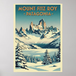 Poster Mont Fitz Roy Patagonie V08