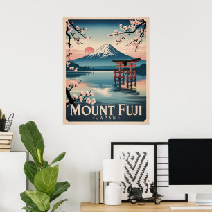 Poster Mont Fuji Japon