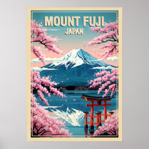 Poster Mont Fuji Japon V03