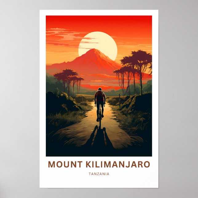 Poster Mont Kilimandjaro Tanzanie Imprimer (Devant)
