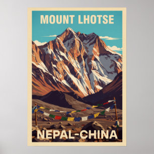 Poster Mont Lhotse Népal-Chine V02