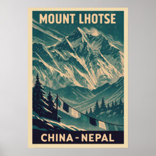 Poster Mont Lhotse Népal-Chine V03